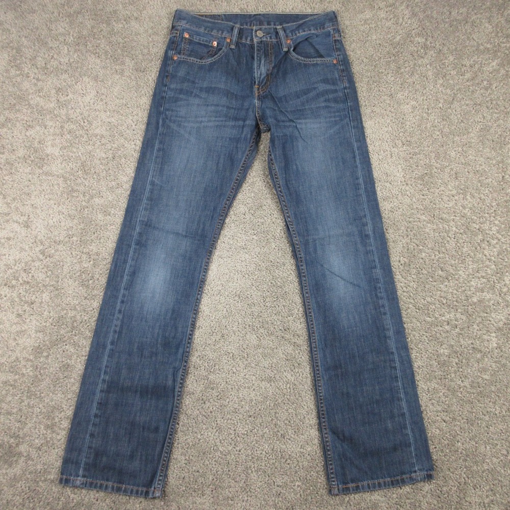Levis Jeans Mens 29x32 Blue 527 Slim Bootcut Western Cowboy Faded Denim Pants